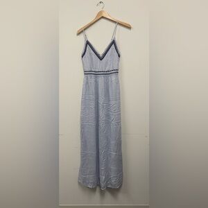Japna Blue and White Striped Maxi Dress. 
Size Medium, NEW WITH TAGS